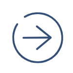 Blue arrow enclosed in circle