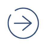 Blue arrow enclosed in circle